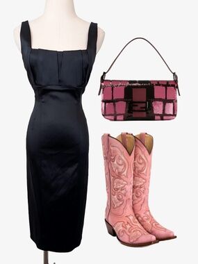 Calvin Klein LBD Midi Dress Black Size XS Formal Dressy